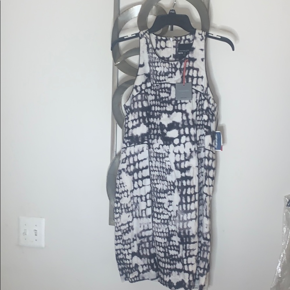 Cynthia Rowley linen black and white dress